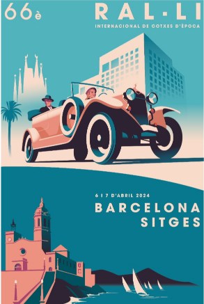 Rally Internacional de Coches de Época Barcelona-Sitges el  6 – 7 de abril